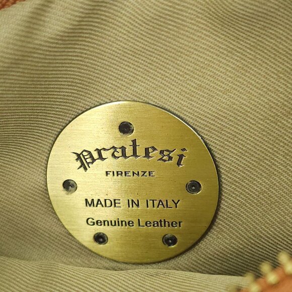 Pratesi Firenze Leather Crossbody Bag Small Brown Italian Handbag 8.5x5.5 Purse - Picture 4 of 15